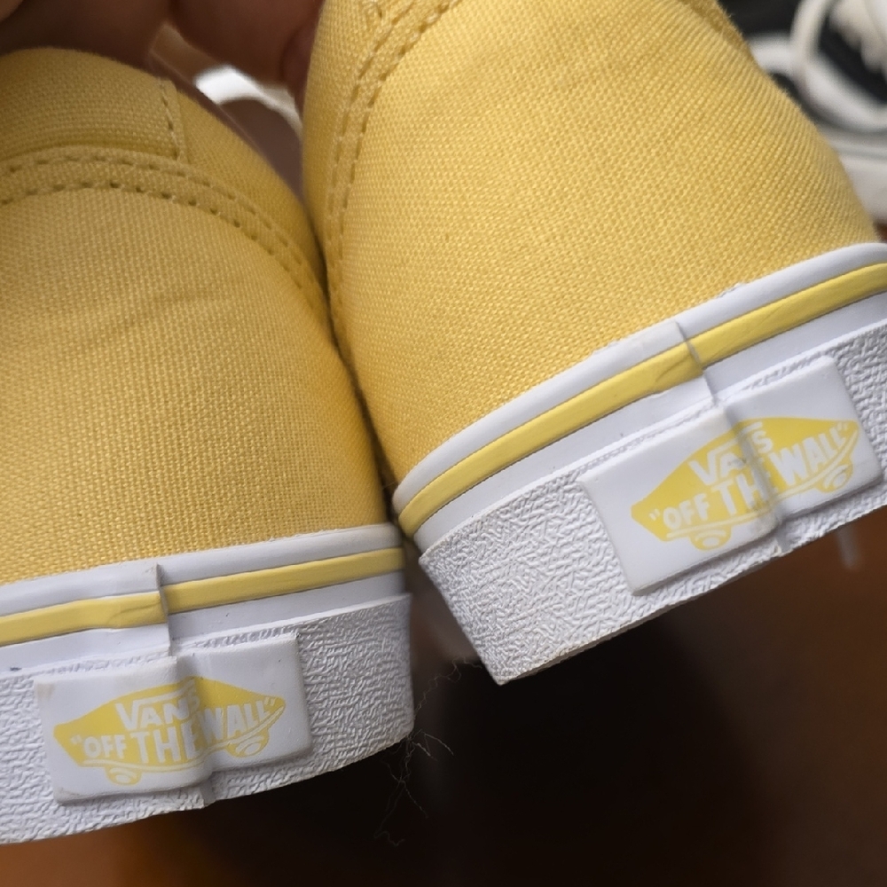 Yellow Canvas Sneakers with White Accents - Picture 9 of 9